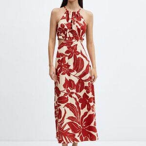 Mango - Red Floral Dress